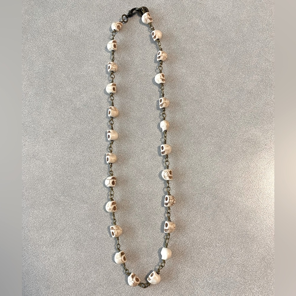 Boho Halloween Skull Choker Necklace